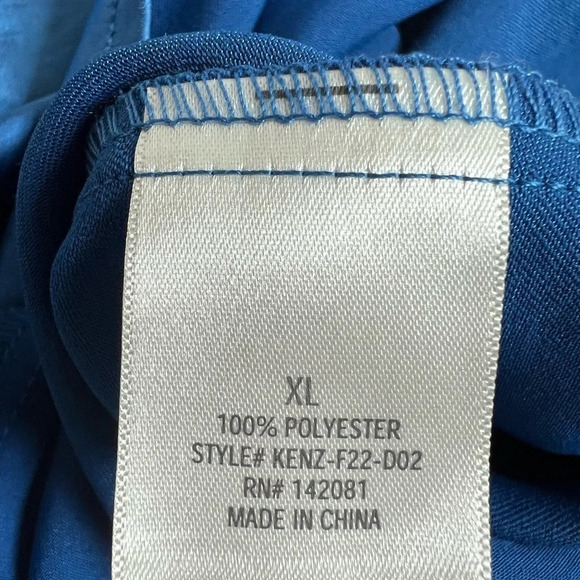 NWT Francesca’s Kenzie Slip Mini Dress Satin Bright Blue Size XL - Picture 10 of 10